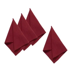 Kremmerhuset Serviett Vindel Lin 42x42cm 4pk rød| Annen Tekstil|Servietter
