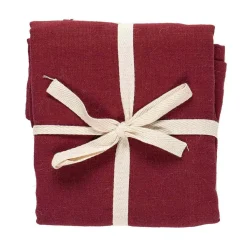 Kremmerhuset Serviett Vindel Lin 42x42cm 4pk rød| Annen Tekstil|Servietter