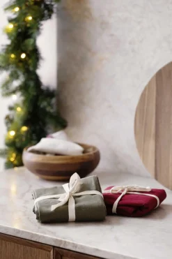 Kremmerhuset Serviett Vindel Lin 42x42cm 4pk rød| Annen Tekstil|Servietter