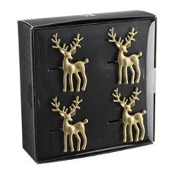 Kremmerhuset Serviettringer 4 pk hjort gull| Servering|Juleservering