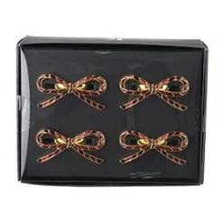 Kremmerhuset Serviettringer 4 pk sløyfe rød| Servering|Juleservering