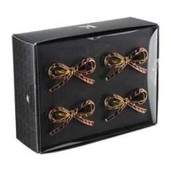 Kremmerhuset Serviettringer 4 pk sløyfe rød| Servering|Juleservering