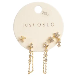 Kremmerhuset Sett med 4 øredobber, lace, Gull| Ørepynt