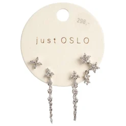 Kremmerhuset Sett med 4 øredobber, lace, Sølv| Ørepynt