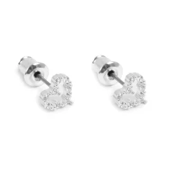 Kremmerhuset Små ørerobber, cz hjerte, Sølv| Ørepynt