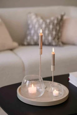 Kremmerhuset Telysestake Glimre 11,9 cm klar| Lykter|Lysestaker