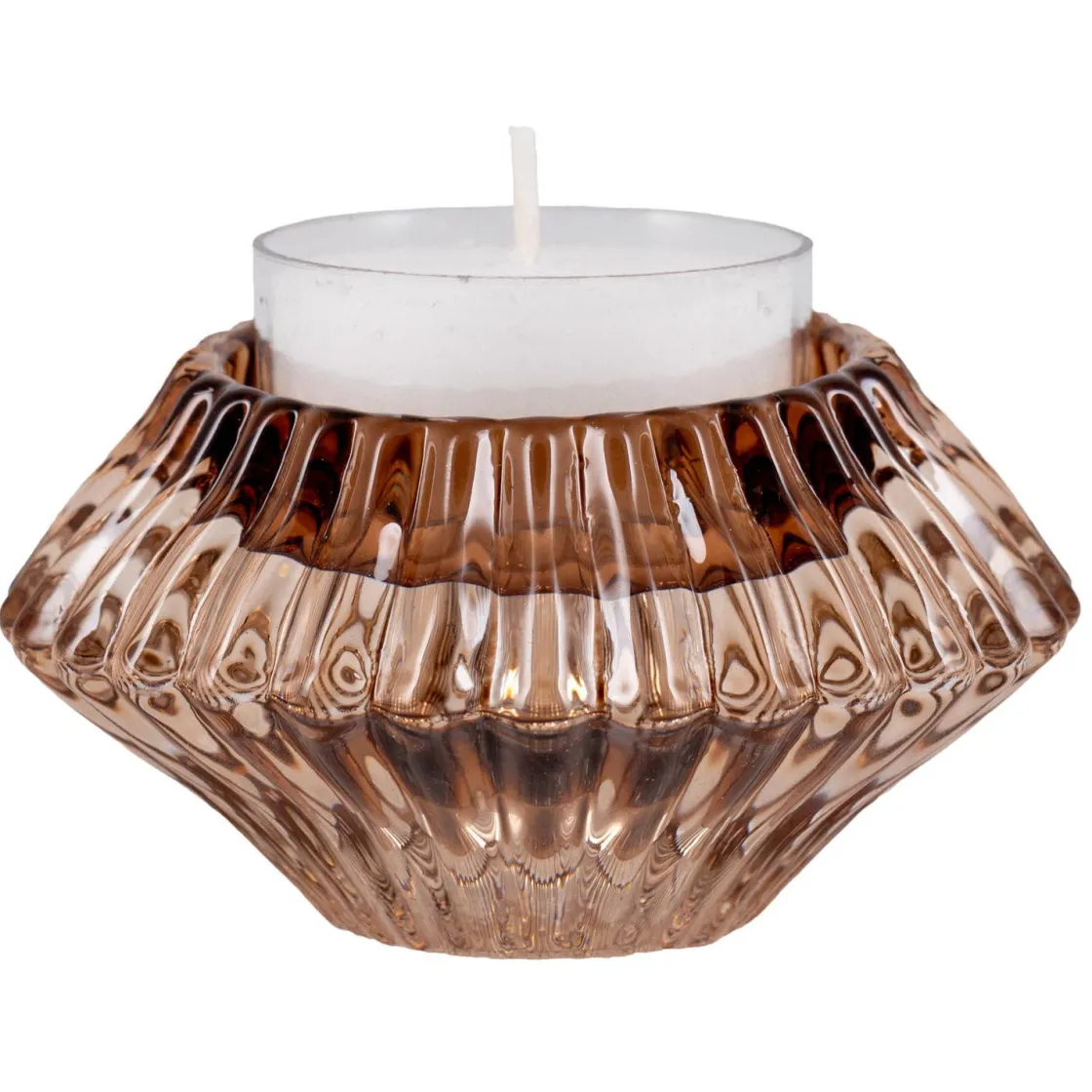 Kremmerhuset Telysestake rille kombi brun| Lysestaker