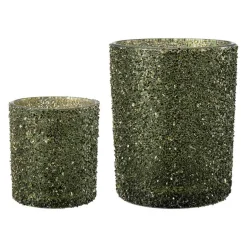 Kremmerhuset Telysholder Glitter Grønn 12,5cm| Lykter|Julelys Og Lysestaker