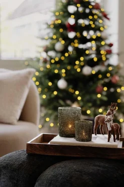 Kremmerhuset Telysholder Glitter Grønn 12,5cm| Lykter|Julelys Og Lysestaker