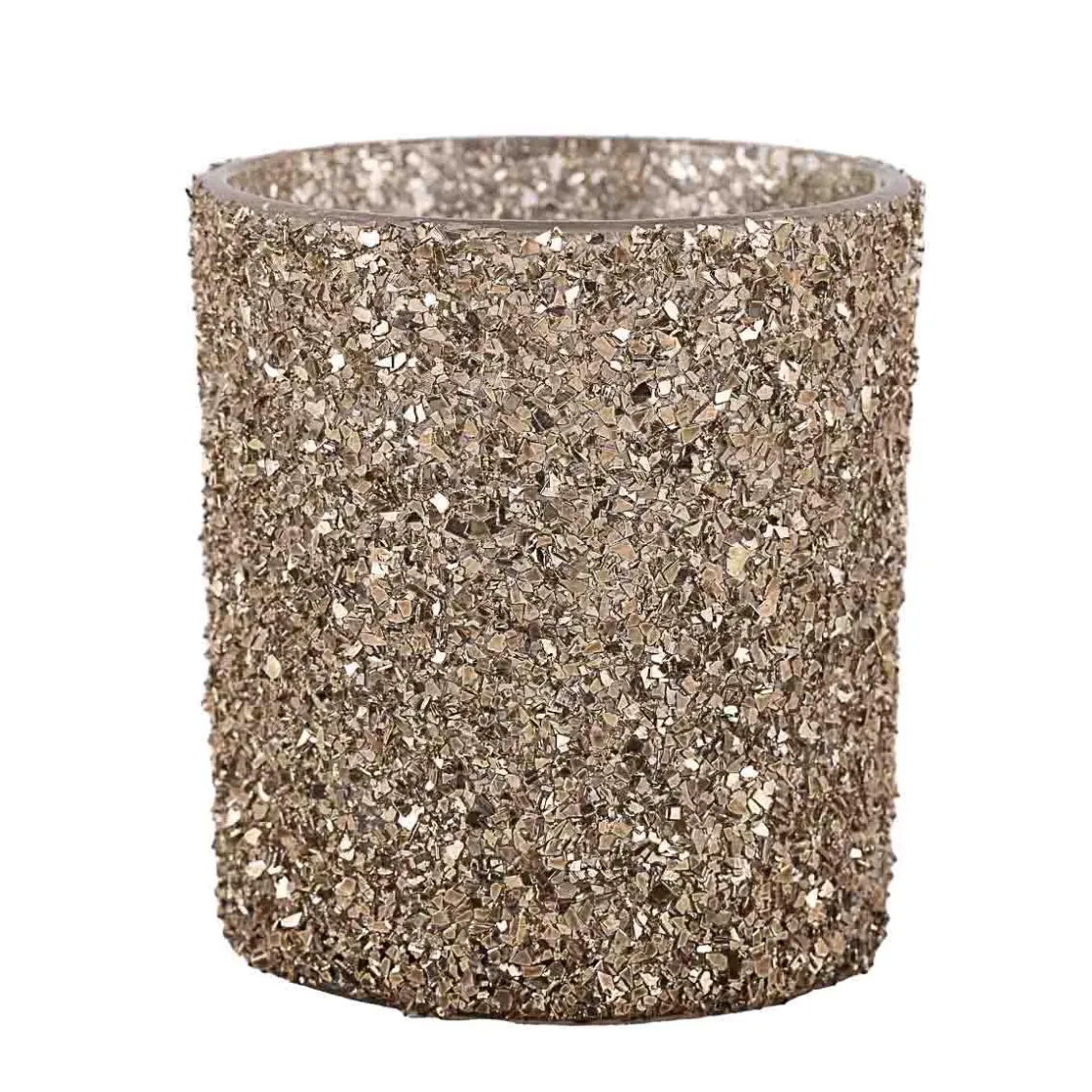 Kremmerhuset Telysholder Glitter Gull 8 cm| Lykter|Julelys Og Lysestaker
