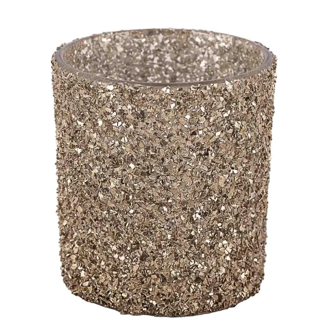 Kremmerhuset Telysholder Glitter Gull 8 cm| Lykter|Julelys Og Lysestaker