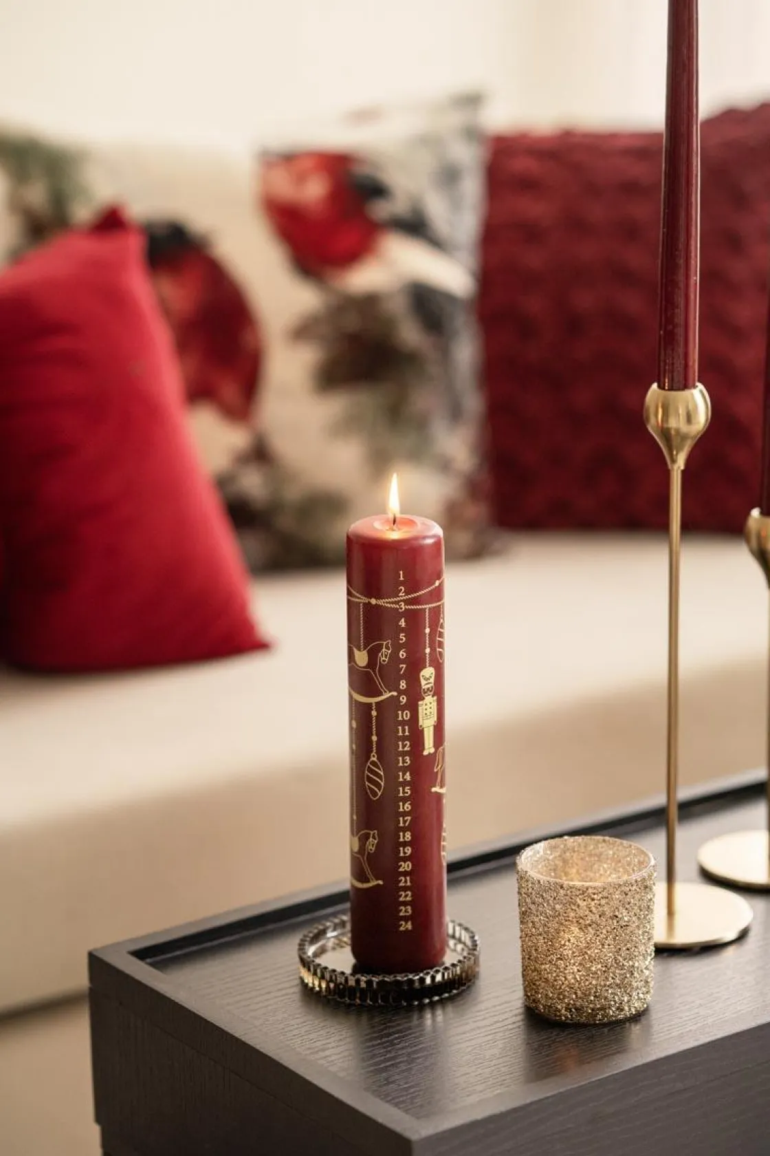 Kremmerhuset Telysholder Glitter Gull 8 cm| Lykter|Julelys Og Lysestaker