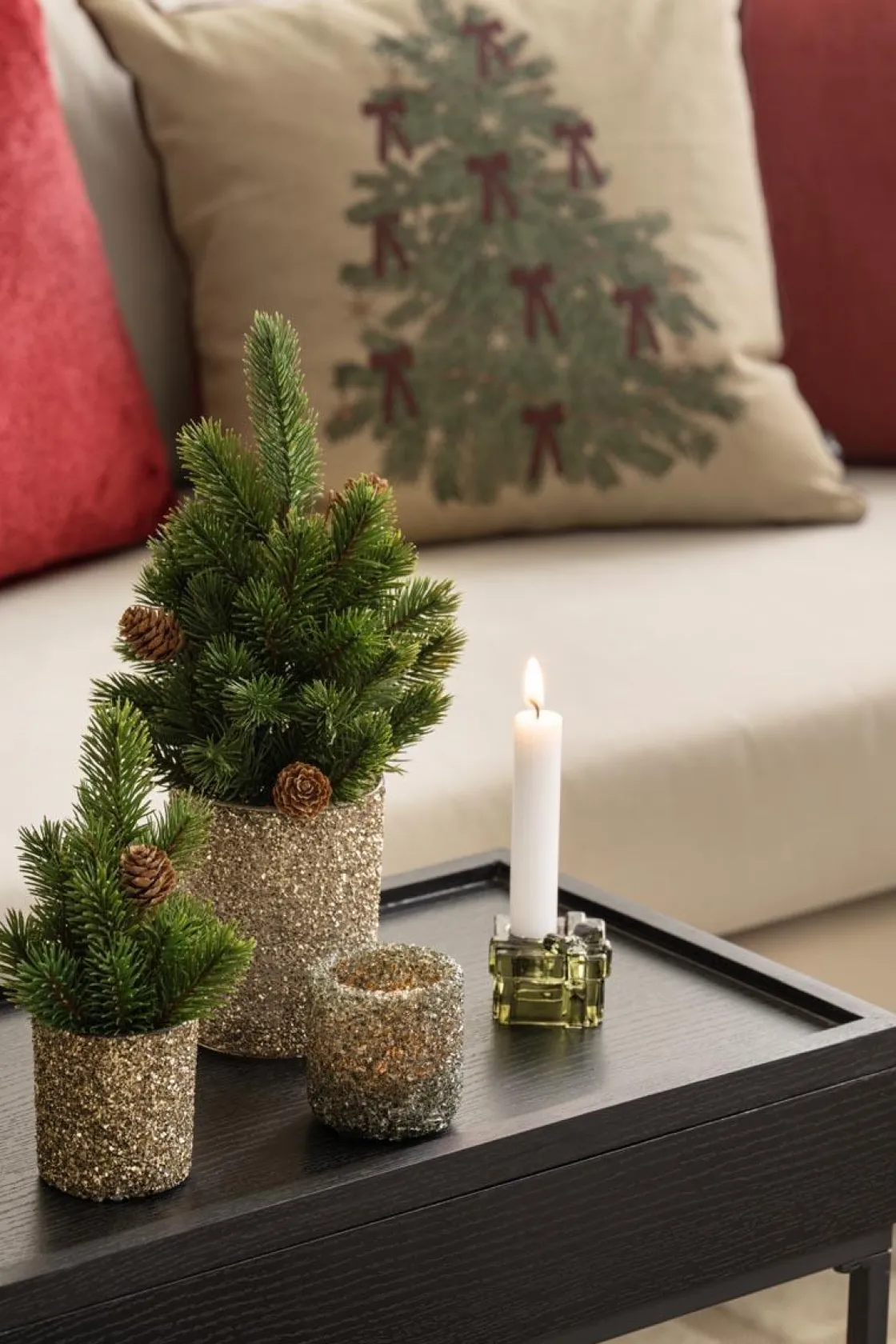 Kremmerhuset Telysholder Glitter Gull 12,5cm| Lykter|Julelys Og Lysestaker