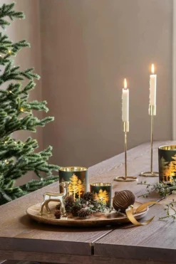 Kremmerhuset Telysholder skog 8 cm| Lykter|Julelys Og Lysestaker