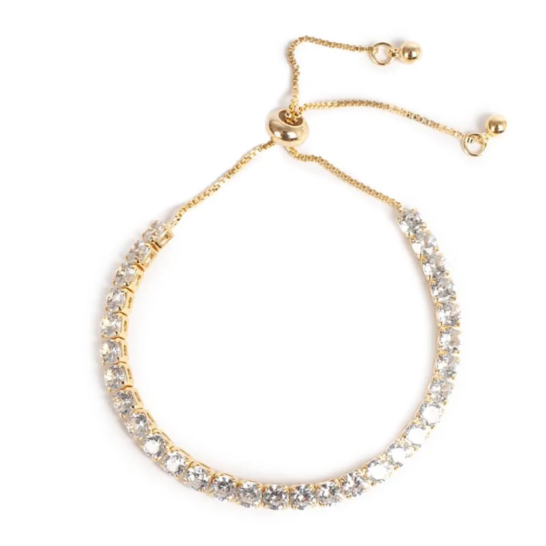 Kremmerhuset Tennisarmbånd, justerbart, Gull| Armbånd